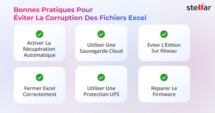 Bonnes pratiques pour prévenir la corruption des fichiers Excel