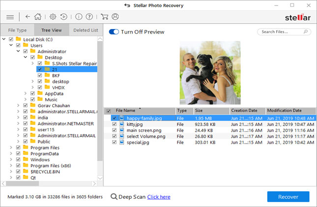 logiciel de récupération de photos