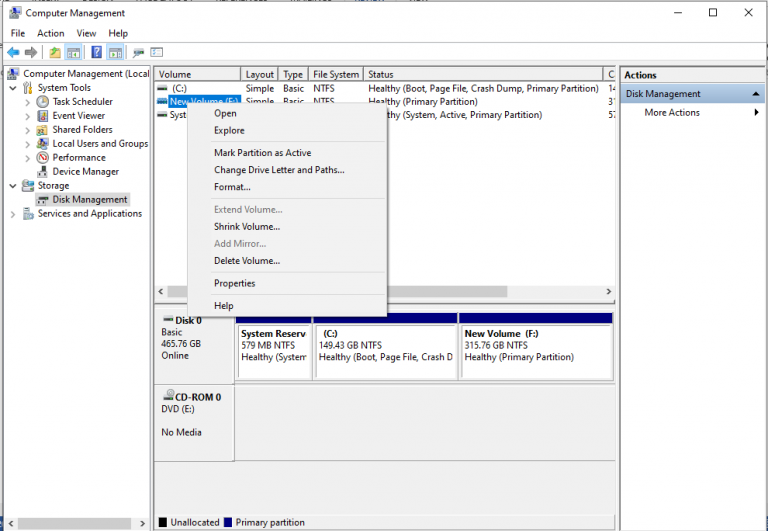 gestion des disques